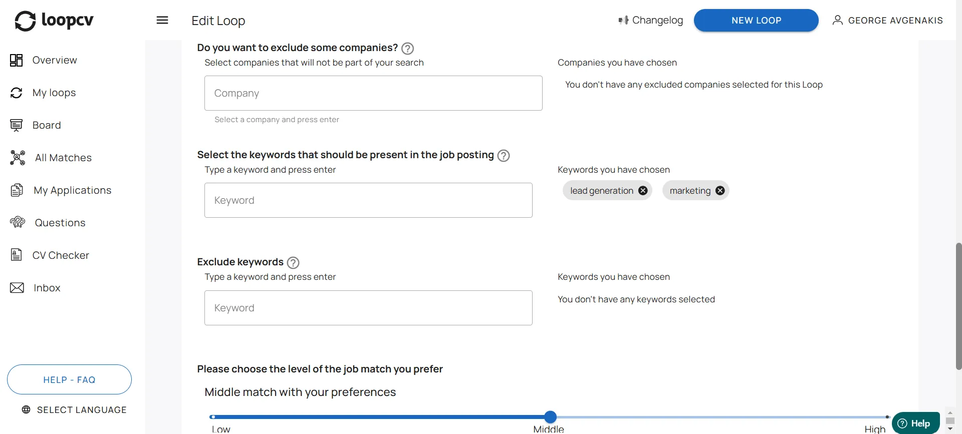 exclude companies from your job search